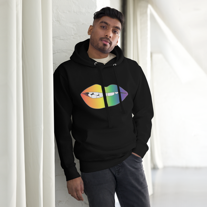 Biting Lips - Rainbow Pride - Gradient Unisex Hoodie