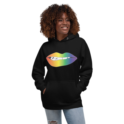 Biting Lips - Rainbow Pride - Gradient Unisex Hoodie