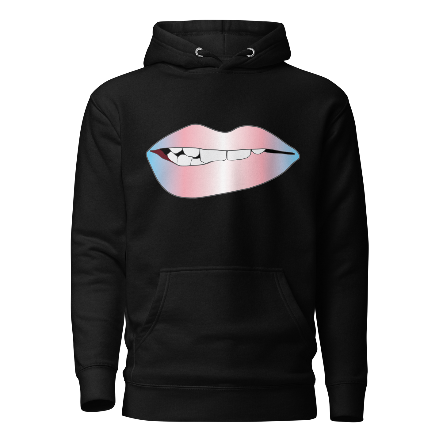 Biting Lips - Transgender Pride - Gradient Unisex Hoodie