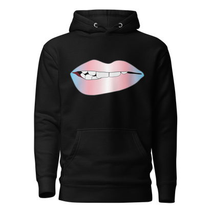 Biting Lips - Transgender Pride - Gradient Unisex Hoodie