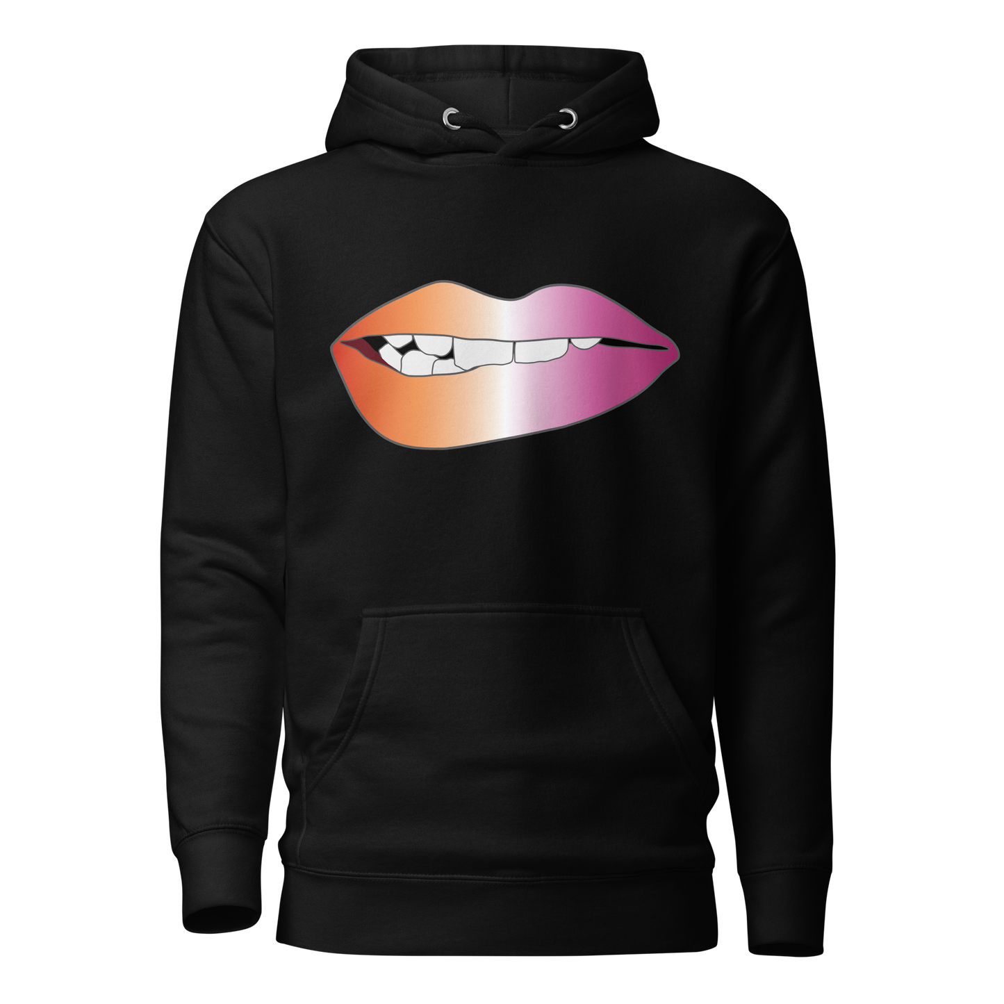 Biting Lips - Lesbian Pride - Gradient Unisex Hoodie