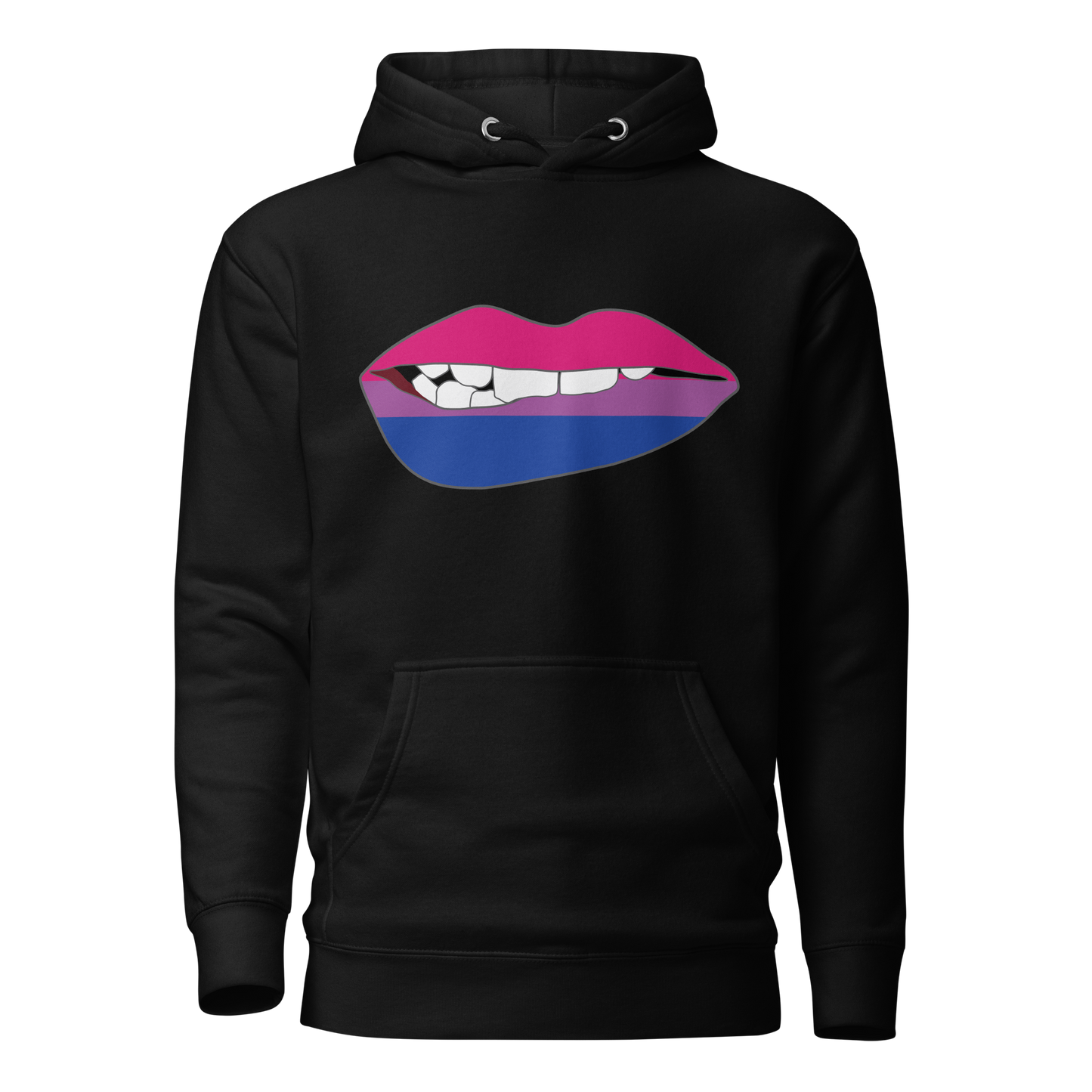 Biting Lips - Bisexual Flag Unisex Hoodie