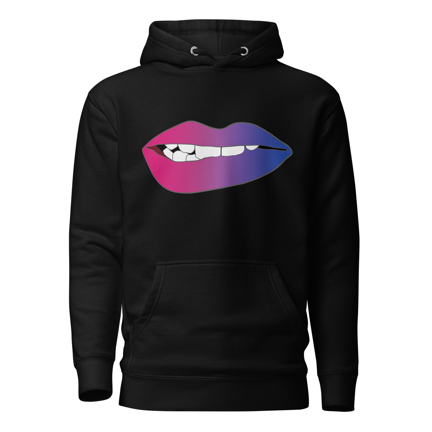 Biting Lips - Bisexual Pride - Gradient Unisex Hoodie