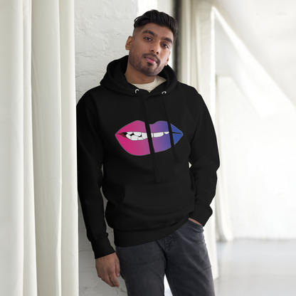 Biting Lips - Bisexual Pride - Gradient Unisex Hoodie