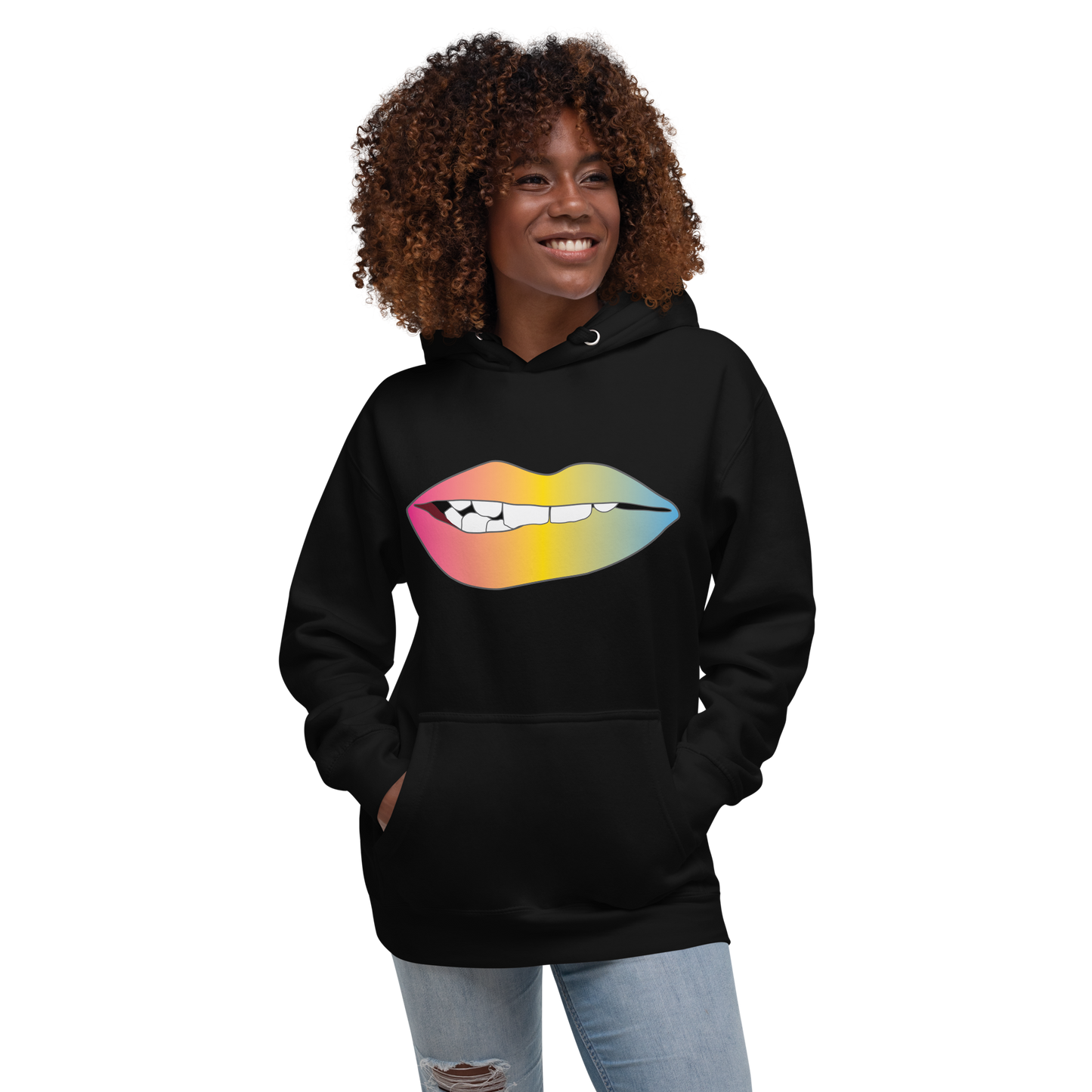 Biting Lips - Pansexual Pride - Gradient Unisex Hoodie