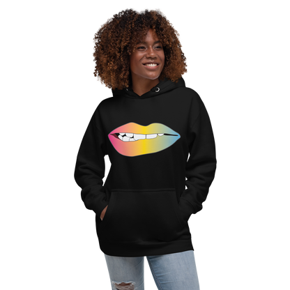 Biting Lips - Pansexual Pride - Gradient Unisex Hoodie