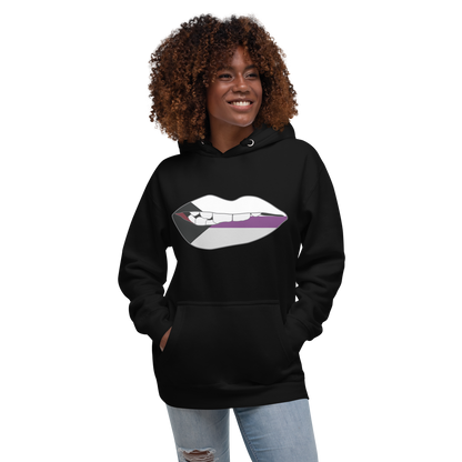 Biting Lips - Demisexual Flag Unisex Hoodie