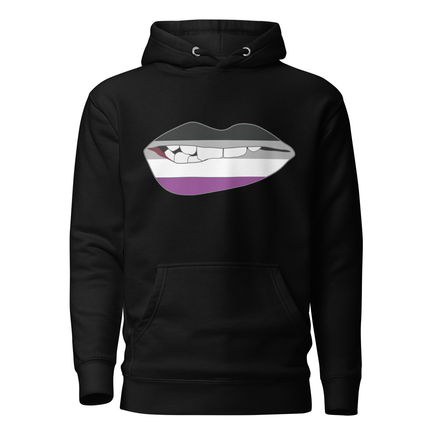 Biting Lips - Asexual Flag Unisex Hoodie