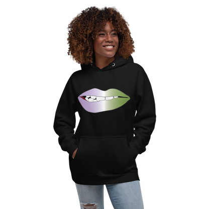 Biting Lips - Genderqueer Pride - Gradient Unisex Hoodie