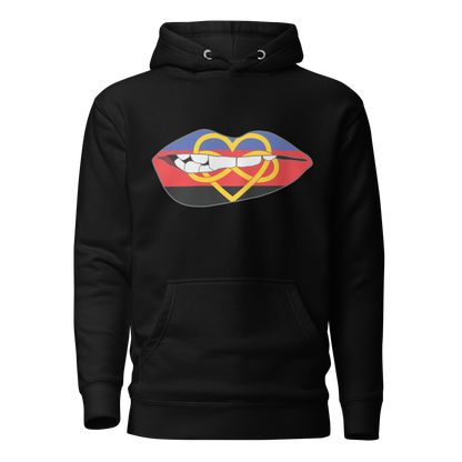 Biting Lips - Polyamory Flag Unisex Hoodie