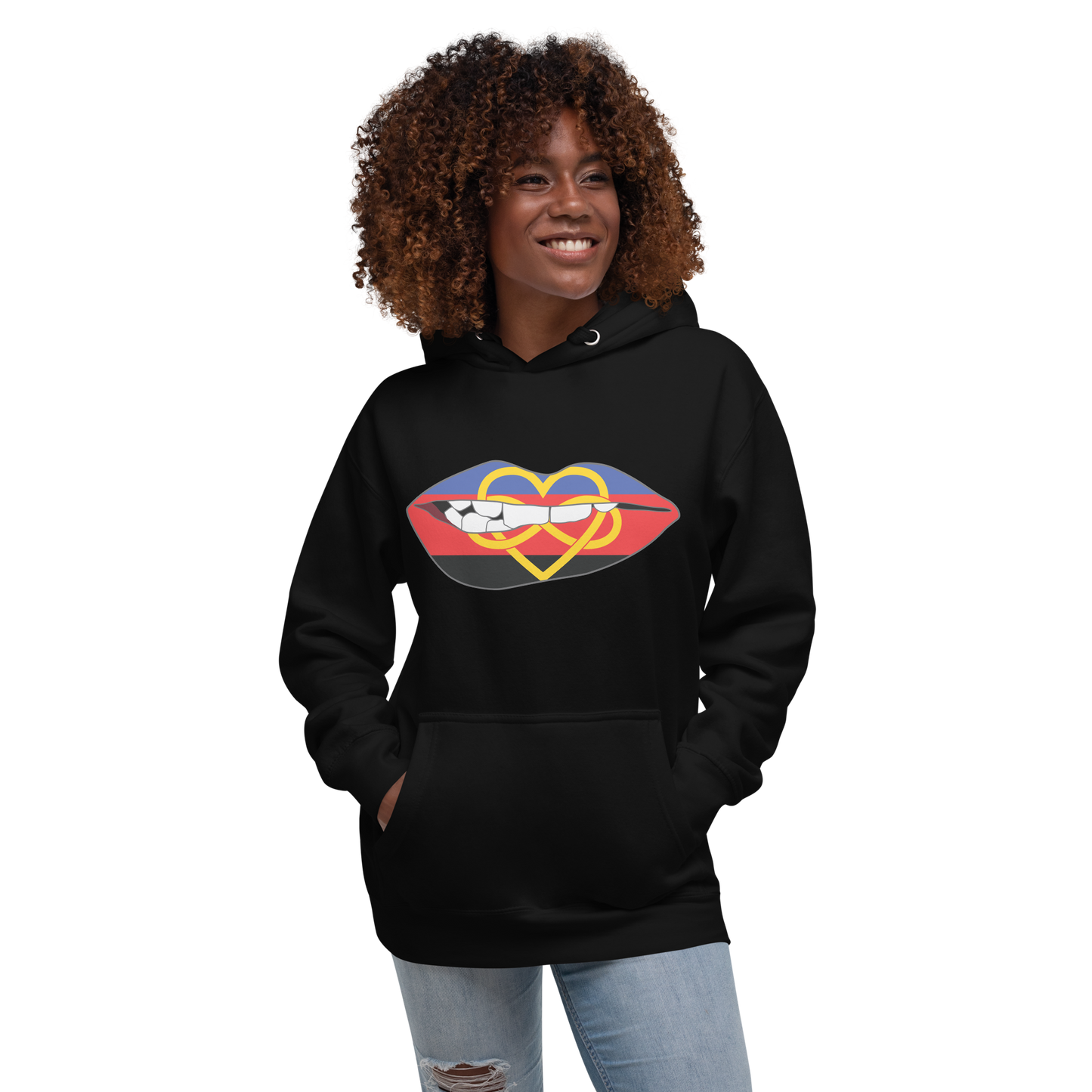 Biting Lips - Polyamory Flag Unisex Hoodie