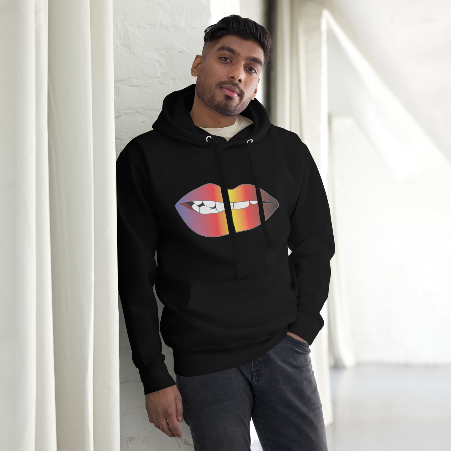 Biting Lips - Polyamory Pride - Gradient Unisex Hoodie