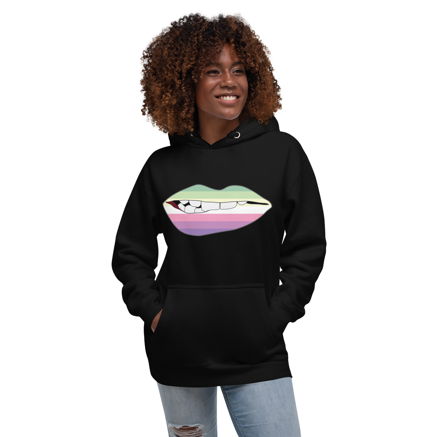 Biting Lips - Genderfae Flag Unisex Hoodie