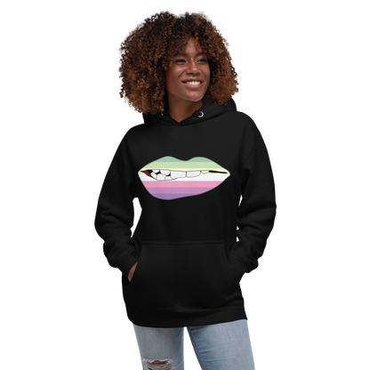 Biting Lips - Genderfae Flag Unisex Hoodie