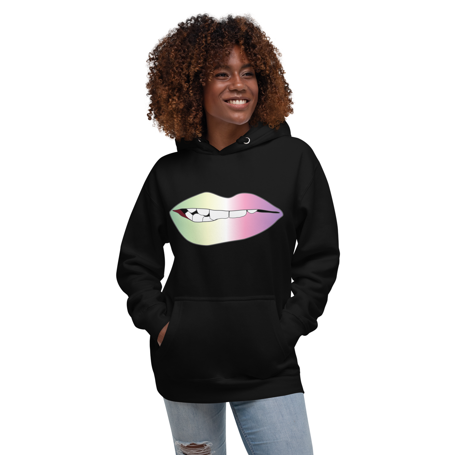 Biting Lips - Genderfae Pride - Gradient Unisex Hoodie