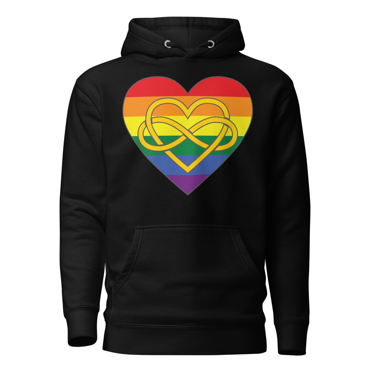 Polyamory Infinity Heart Rainbow Pride Unisex Hoodie