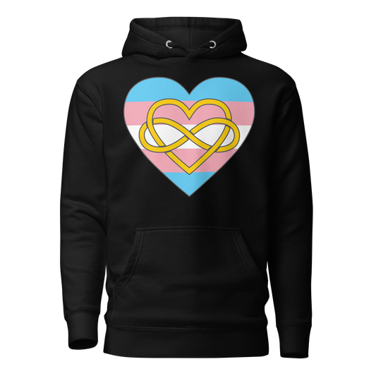 Polyamory Infinity Heart Trans Pride Unisex Hoodie