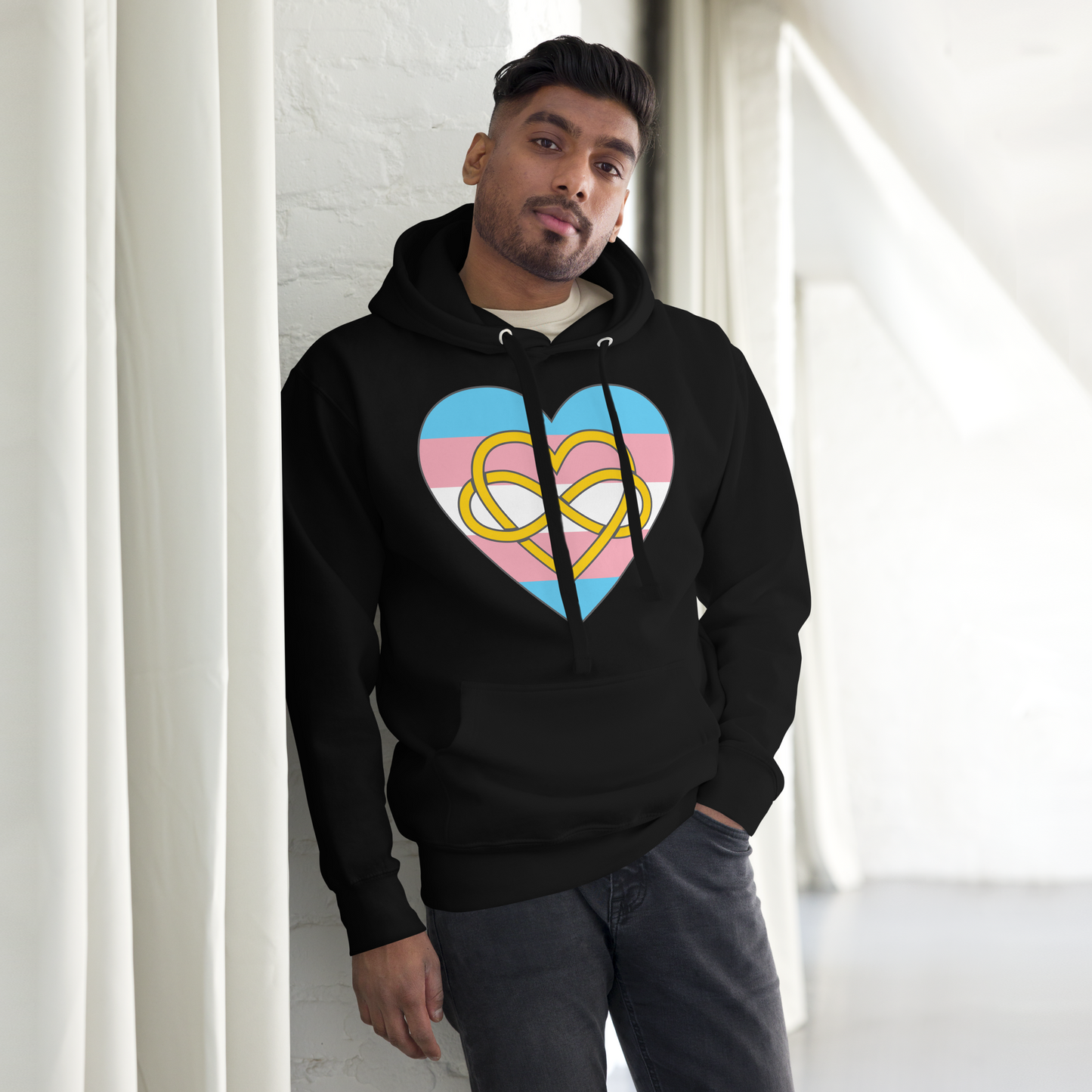 Polyamory Infinity Heart Trans Pride Unisex Hoodie