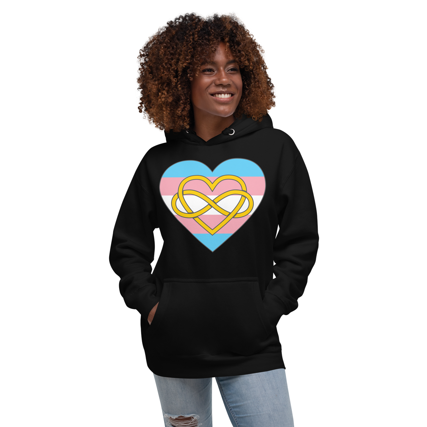 Polyamory Infinity Heart Trans Pride Unisex Hoodie