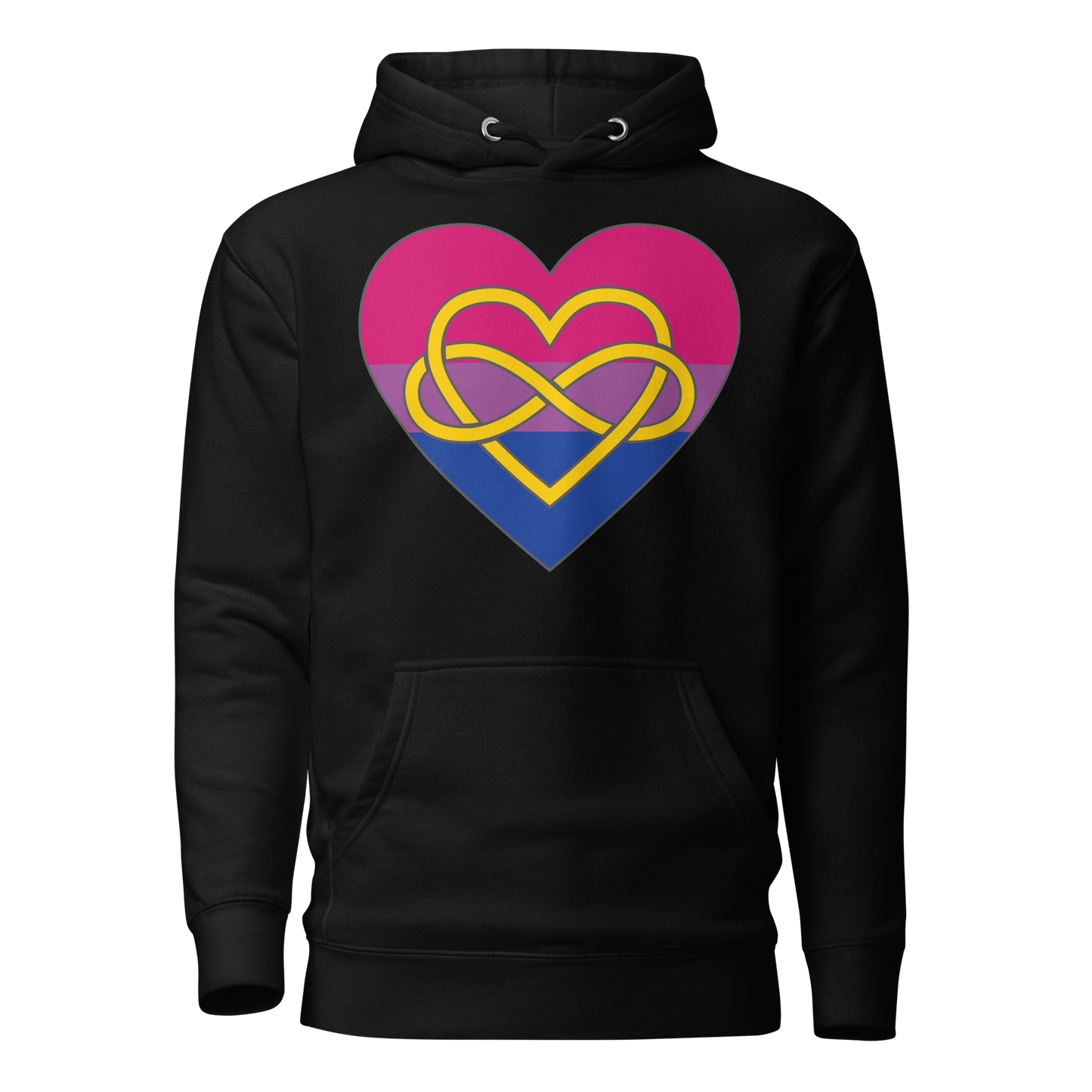 Polyamory Infinity Heart Bisexual Pride Unisex Hoodie