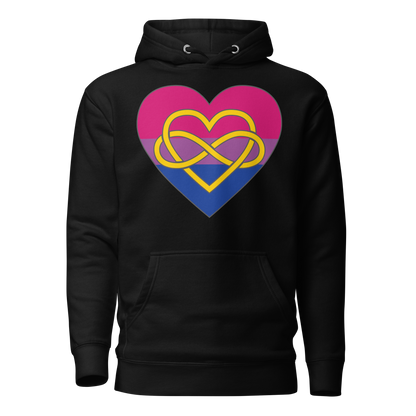 Polyamory Infinity Heart Bisexual Pride Unisex Hoodie