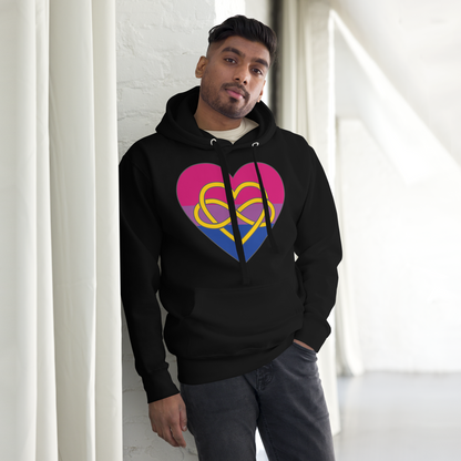 Polyamory Infinity Heart Bisexual Pride Unisex Hoodie