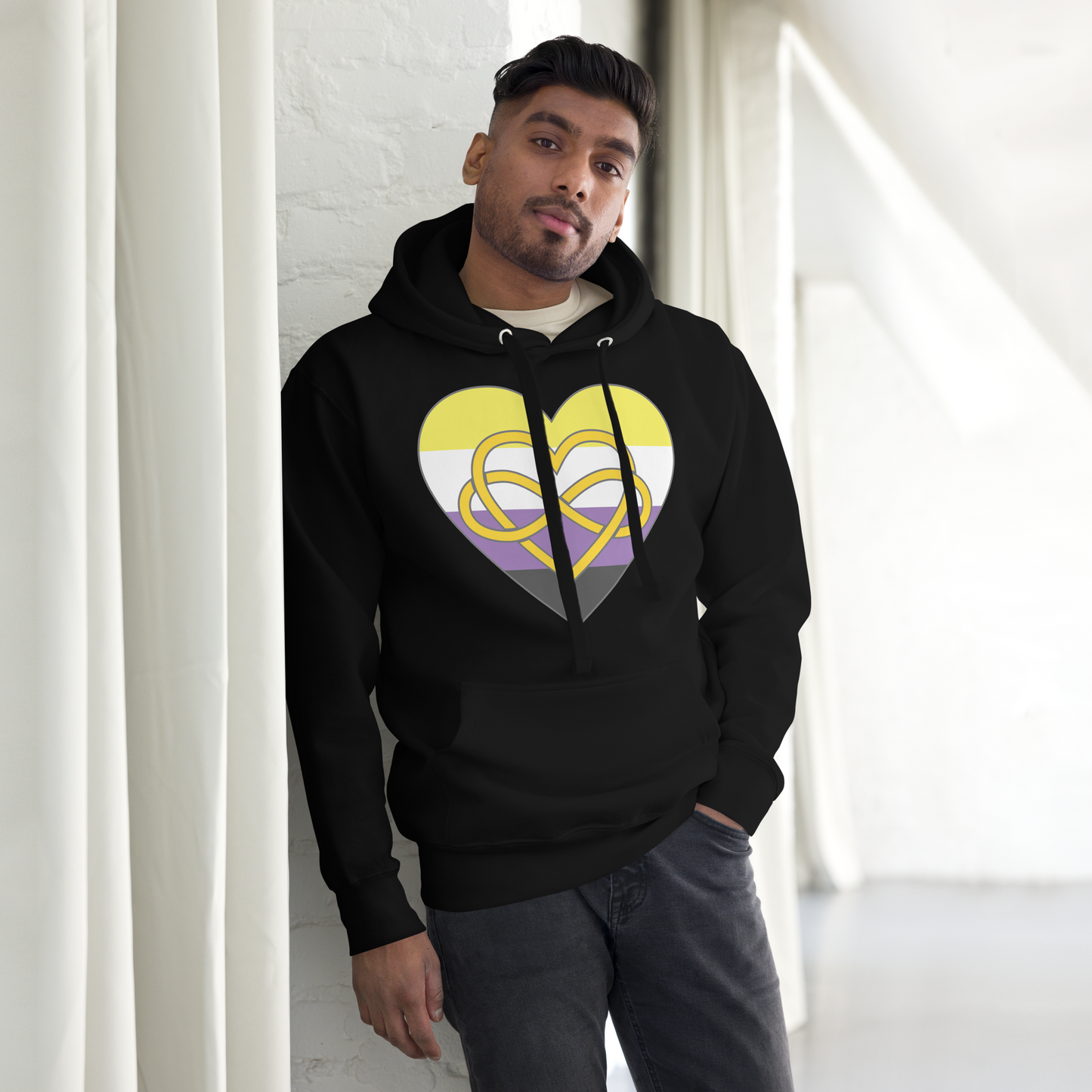 Polyamory Infinity Heart Non-binary Pride Unisex Hoodie