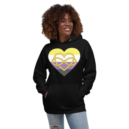 Polyamory Infinity Heart Non-binary Pride Unisex Hoodie