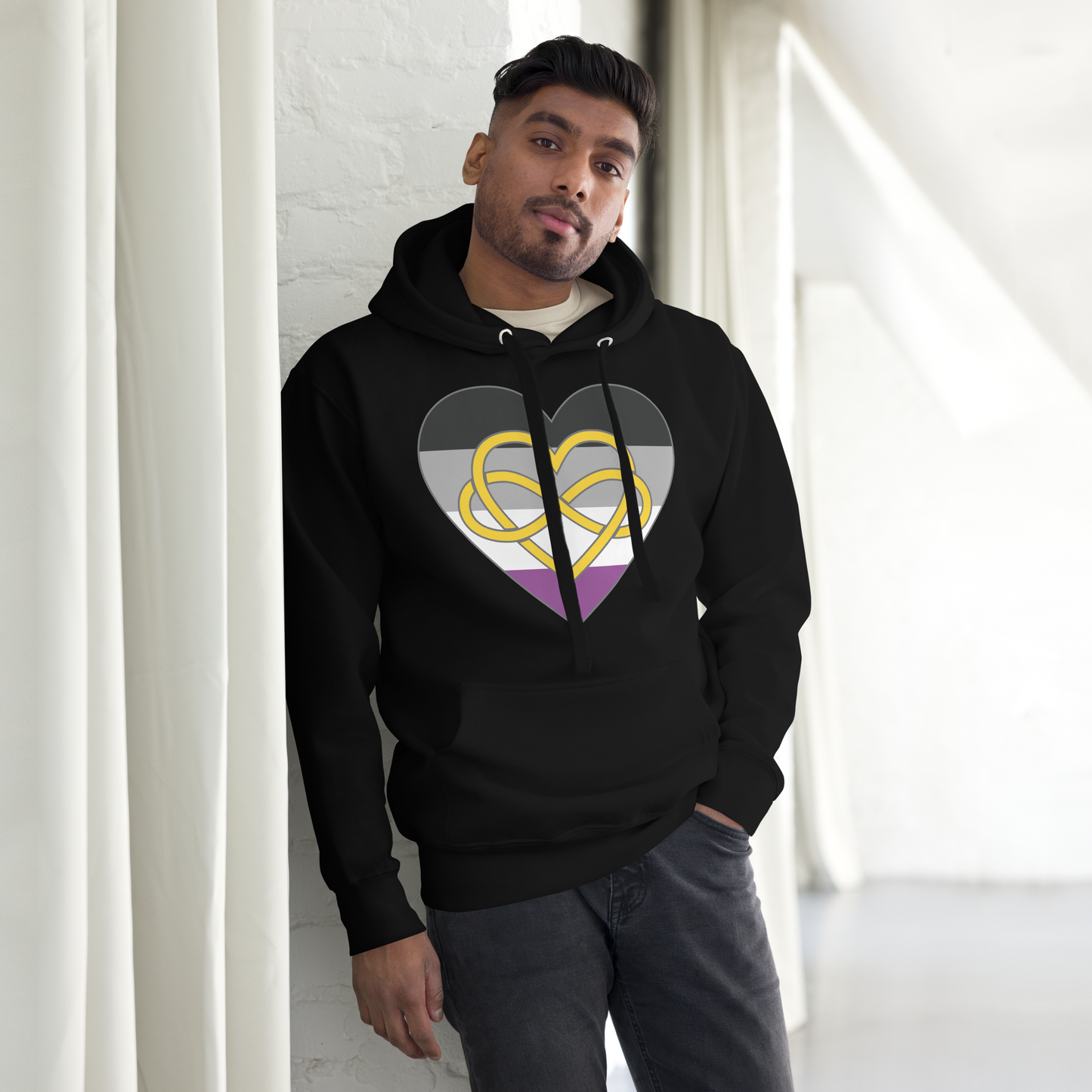 Polyamory Infinity Heart Asexual Pride Unisex Hoodie