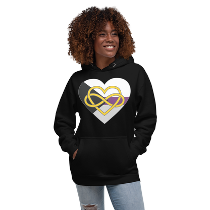 Polyamory Infinity Heart Demisexual Pride Unisex Hoodie