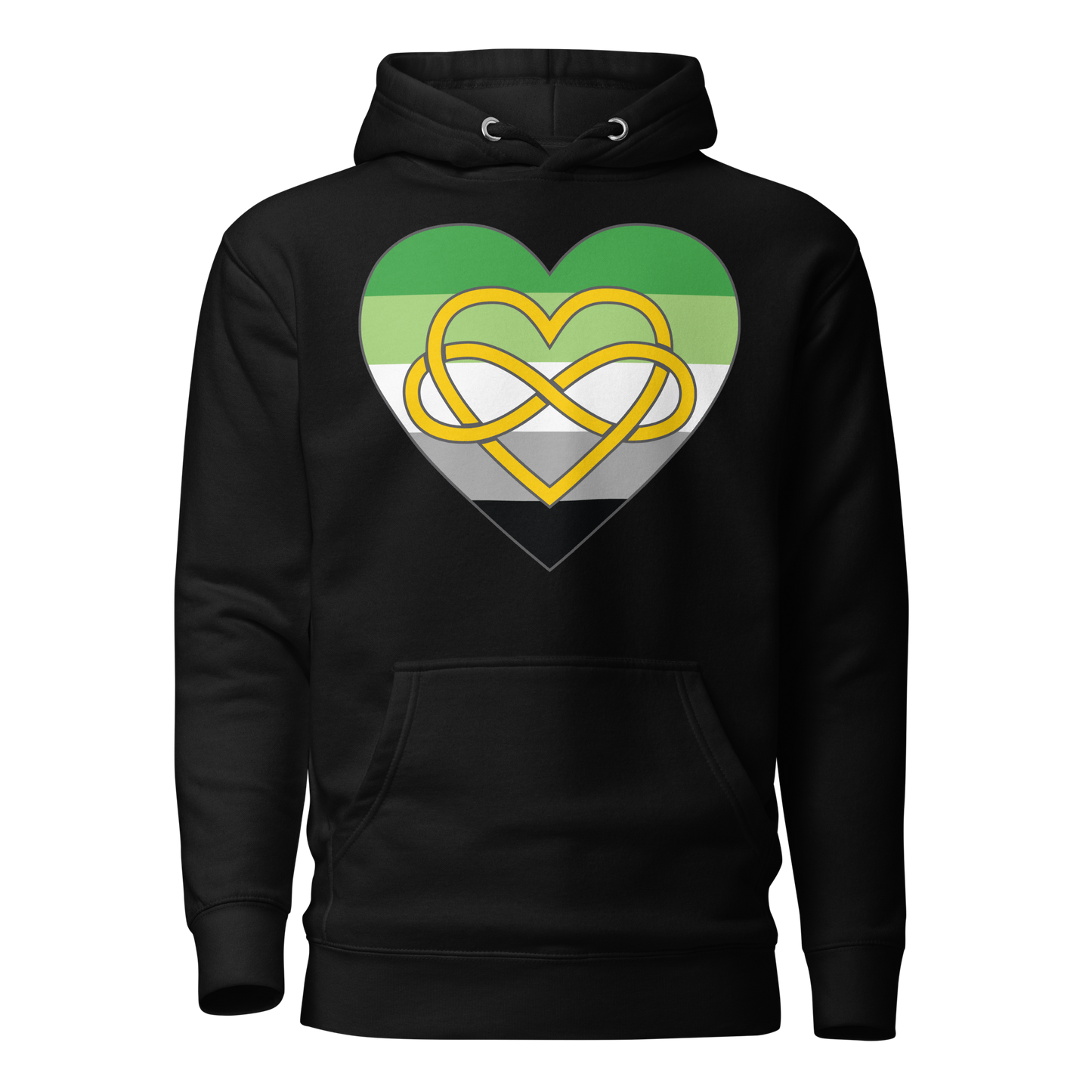 Polyamory Infinity Heart Aromantic Pride Unisex Hoodie