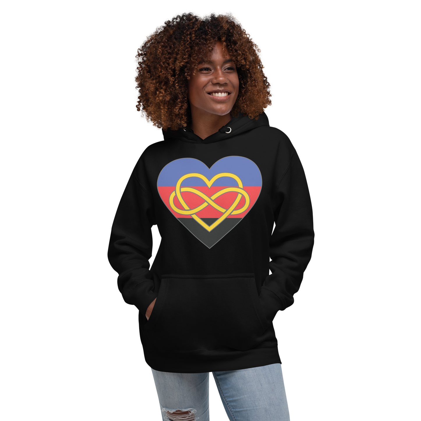 Polyamory Infinity Heart Pride Unisex Hoodie