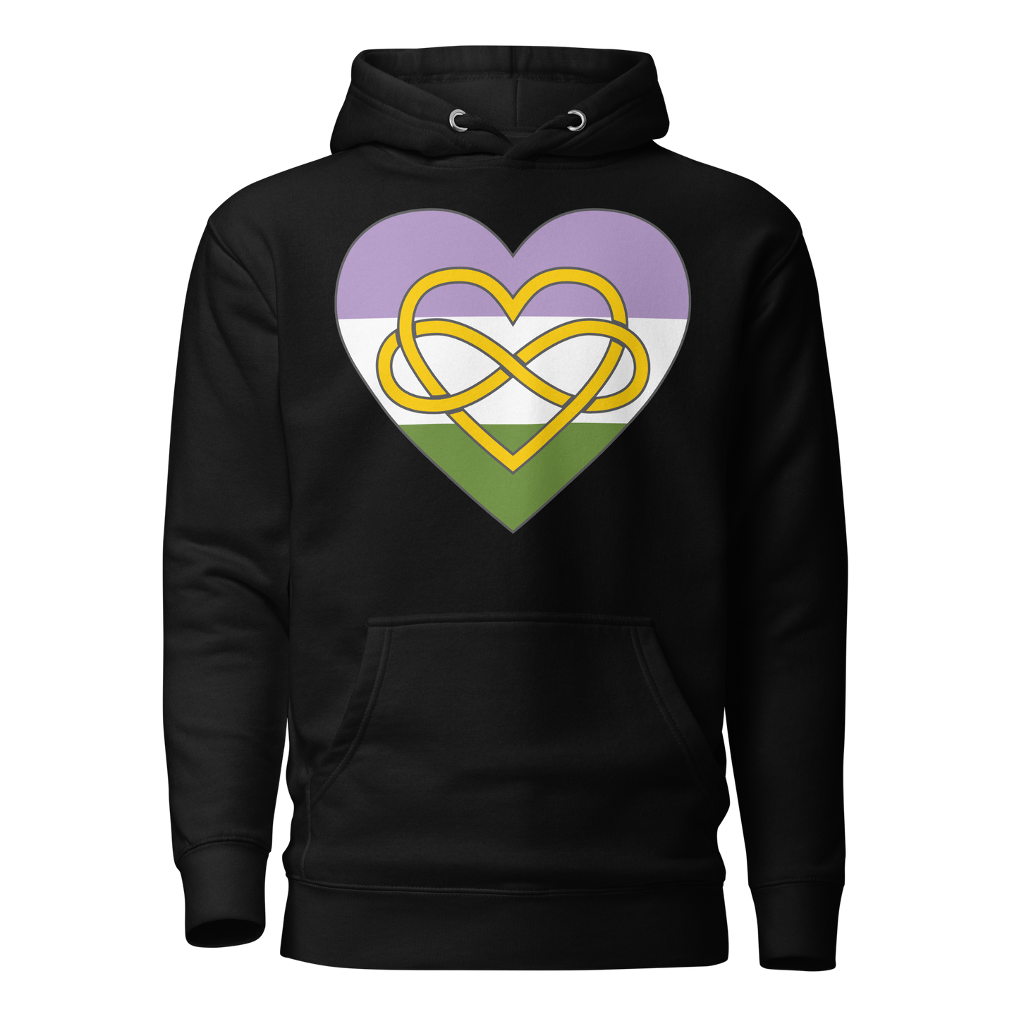 Polyamory Infinity Heart Genderqueer Pride Unisex Hoodie