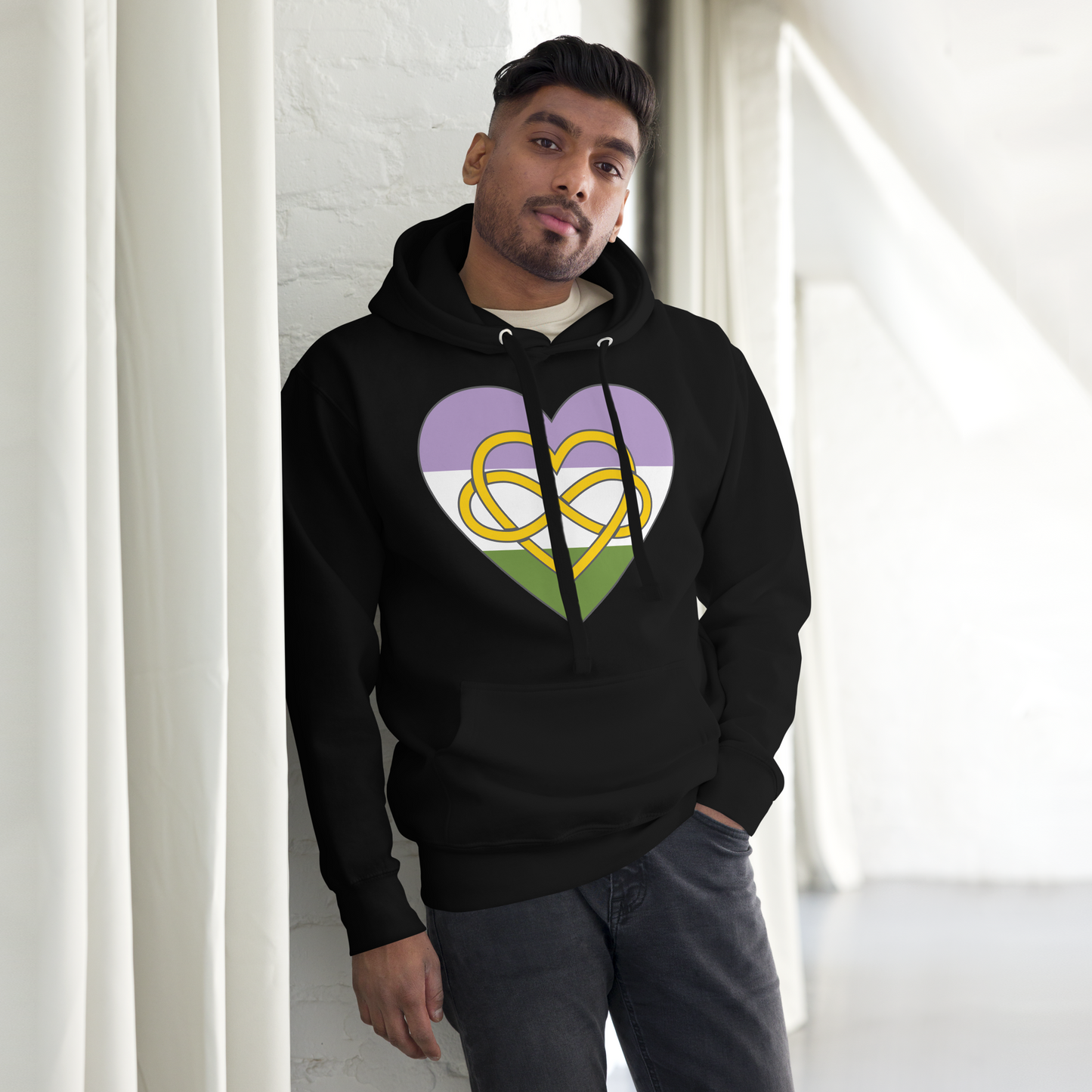 Polyamory Infinity Heart Genderqueer Pride Unisex Hoodie