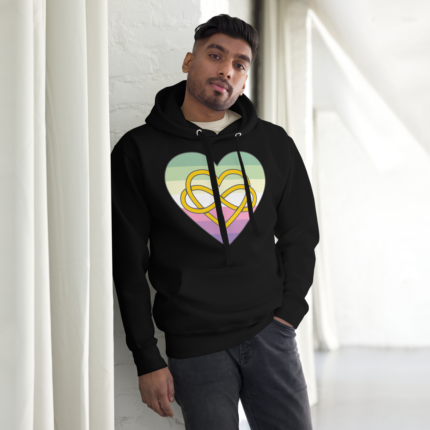 Polyamory Infinity Heart Genderfae Pride Unisex Hoodie