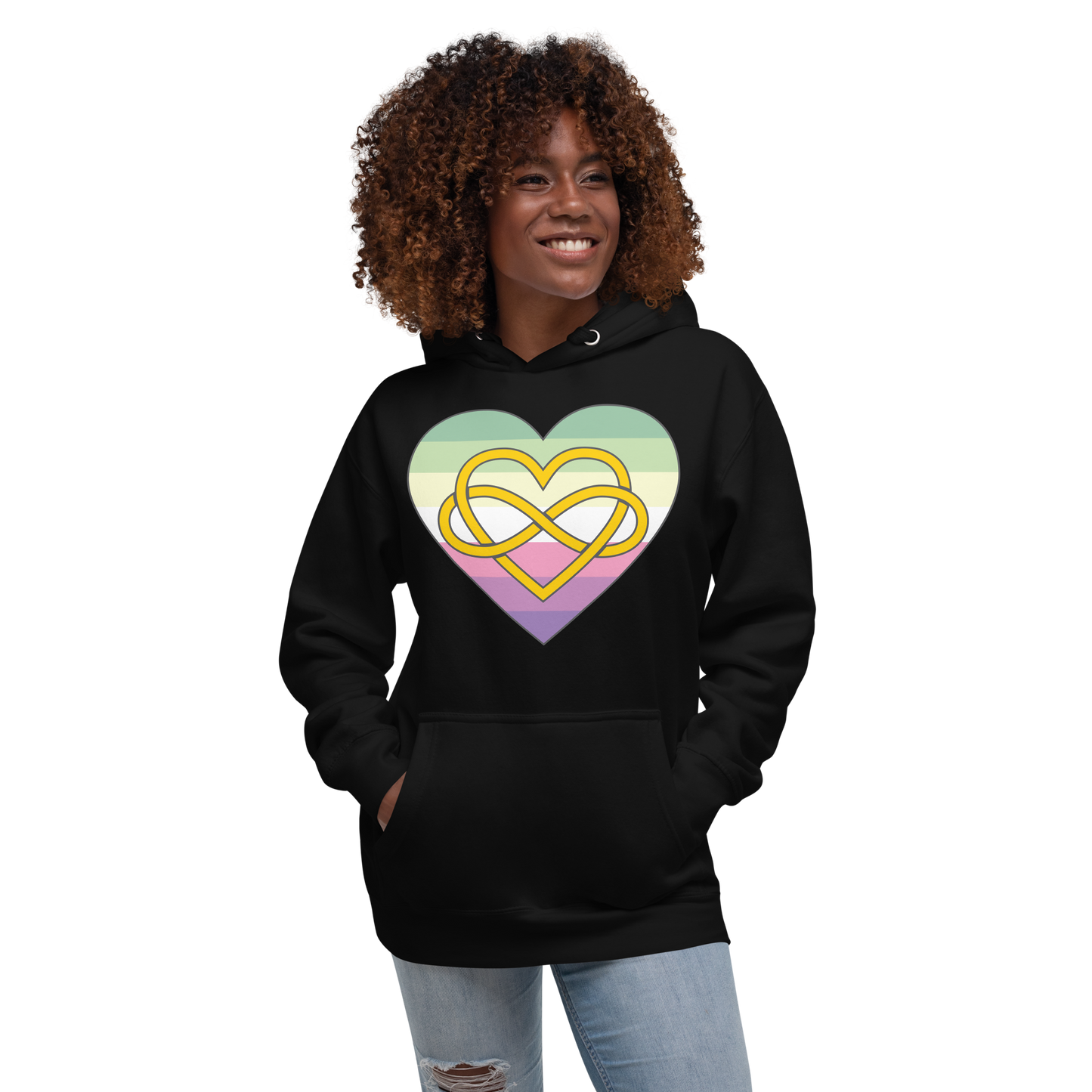 Polyamory Infinity Heart Genderfae Pride Unisex Hoodie