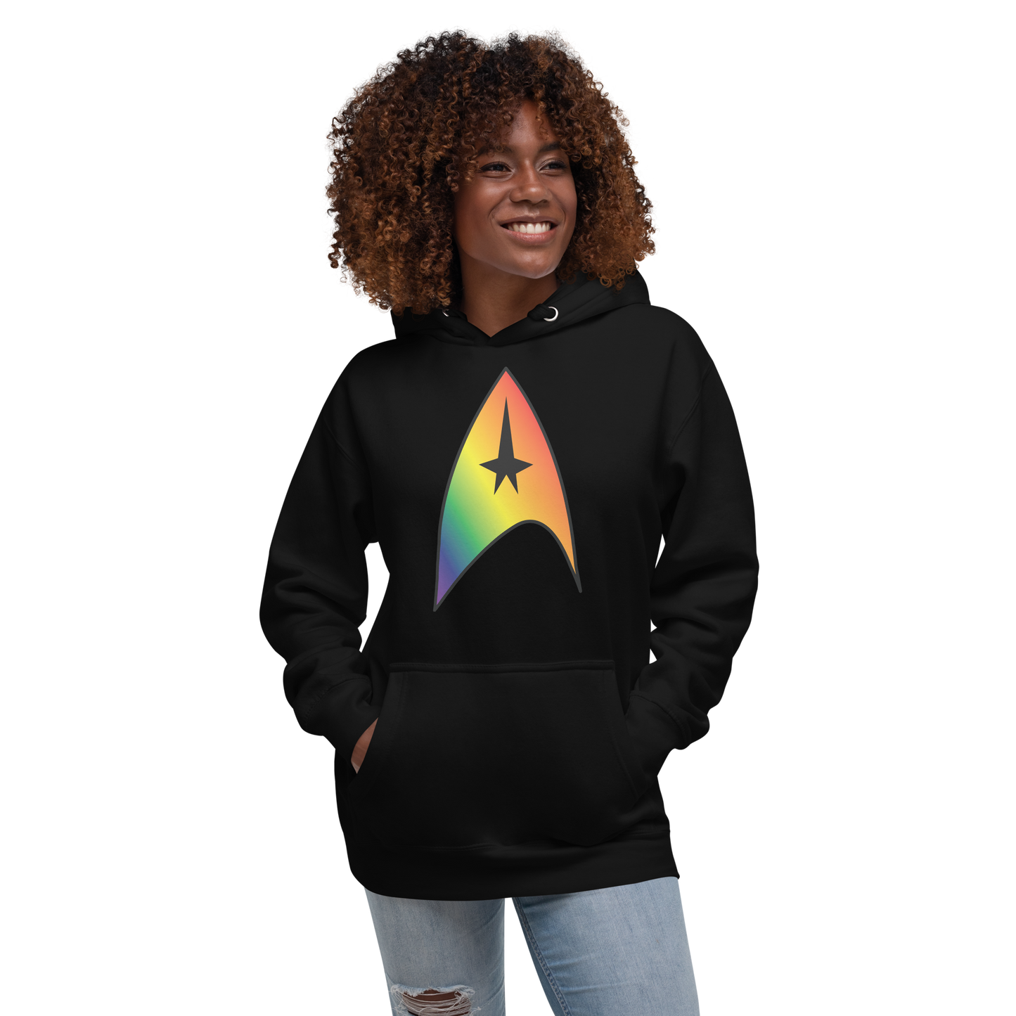 Starfleet Insignia - Rainbow Pride Unisex Hoodie