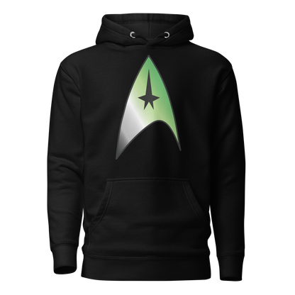 Starfleet Insignia - Aromantic Pride Unisex Hoodie