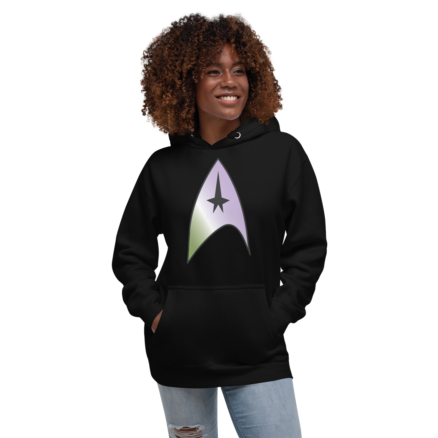 Starfleet Insignia - Genderqueer Pride Unisex Hoodie