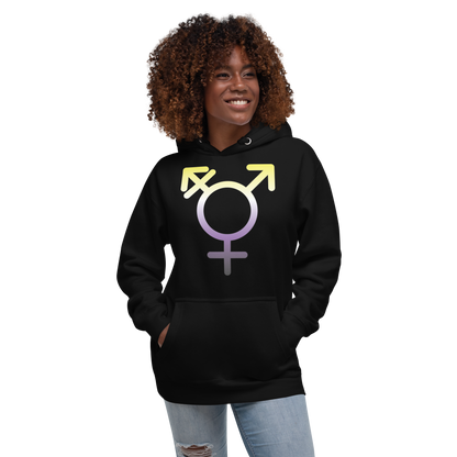 Transgender Symbol - Non-binary Pride Unisex Hoodie