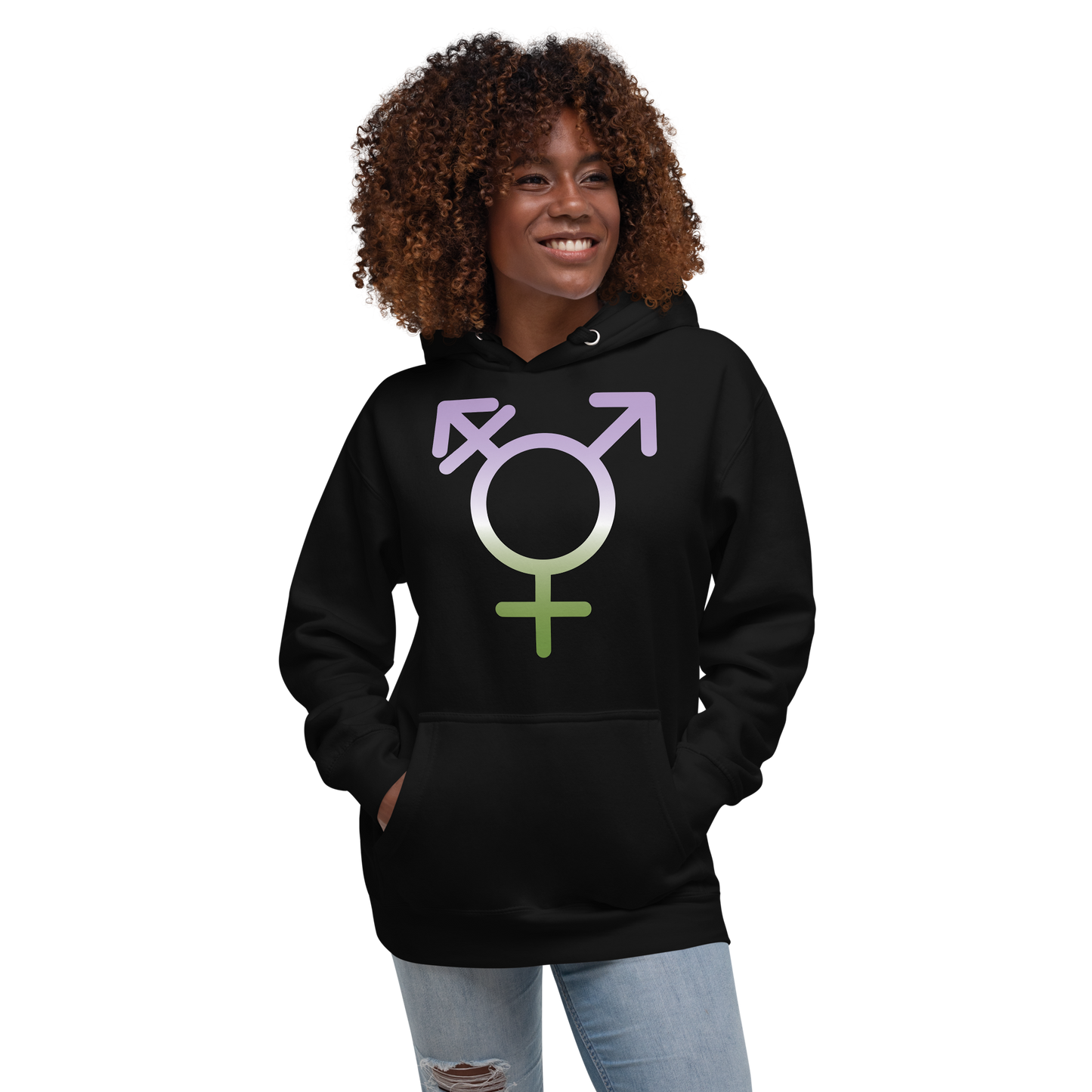 Transgender Symbol - Genderqueer Pride Unisex Hoodie