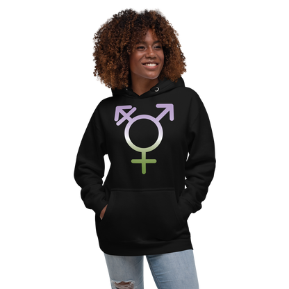 Transgender Symbol - Genderqueer Pride Unisex Hoodie