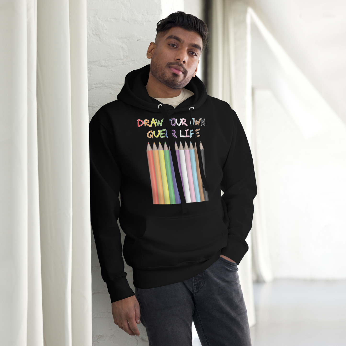 Draw Your Own Queer Life (Progress colours) Unisex Hoodie