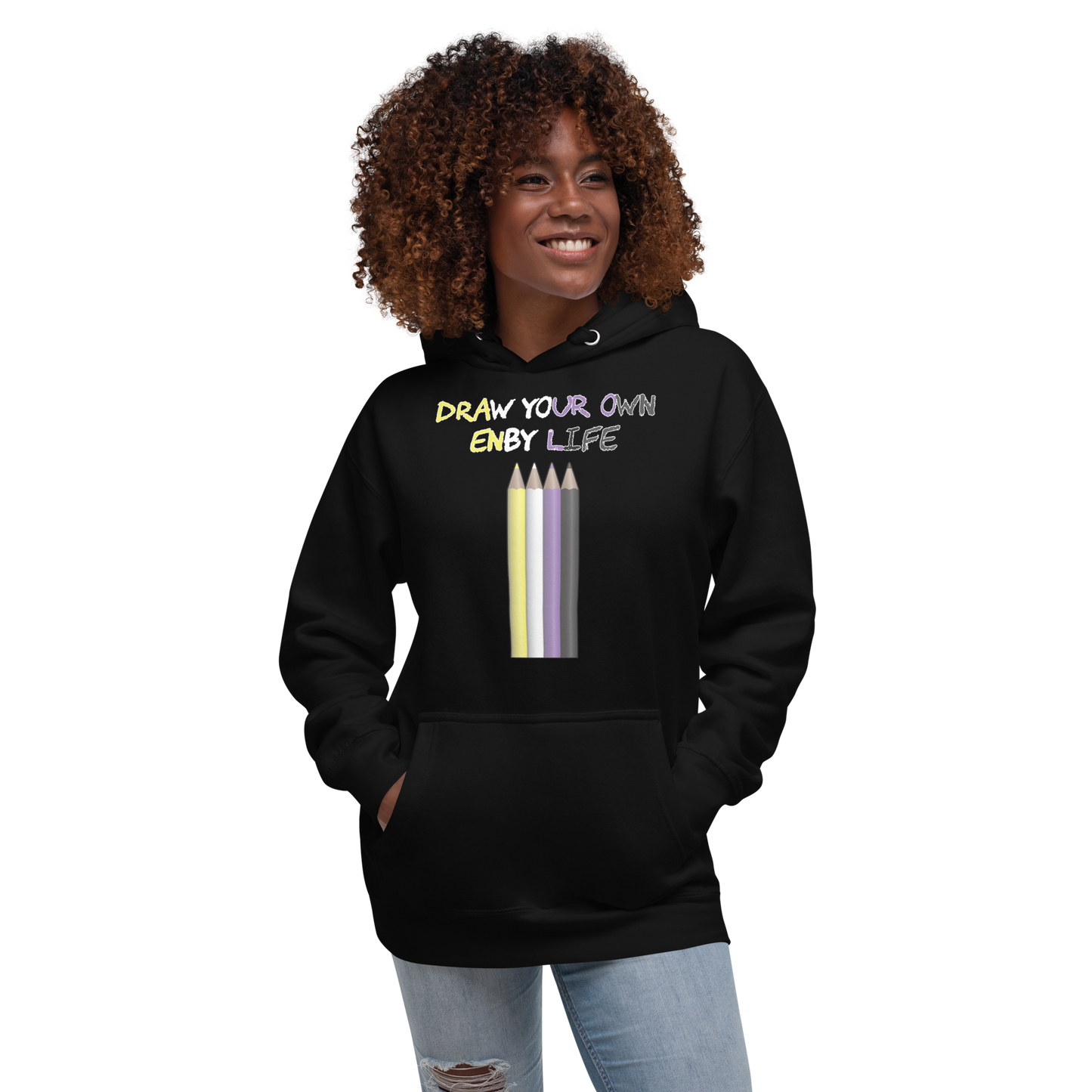 Draw Your Own Enby Life Unisex Hoodie