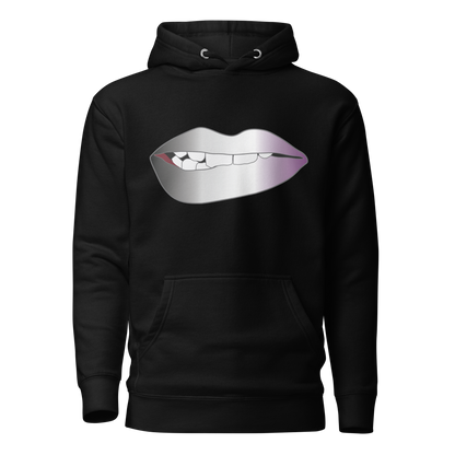 Biting Lips - Asexual/Demisexual Pride - Gradient Unisex Hoodie