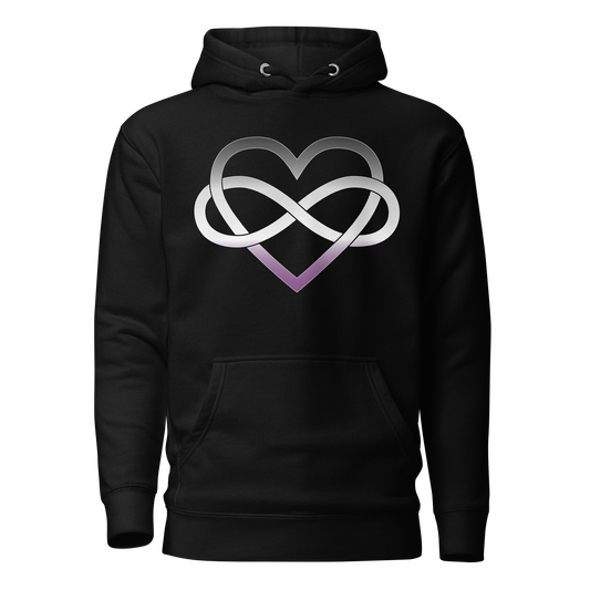 Polyamory Infinity Heart - Asexual/Demisexual Unisex Hoodie