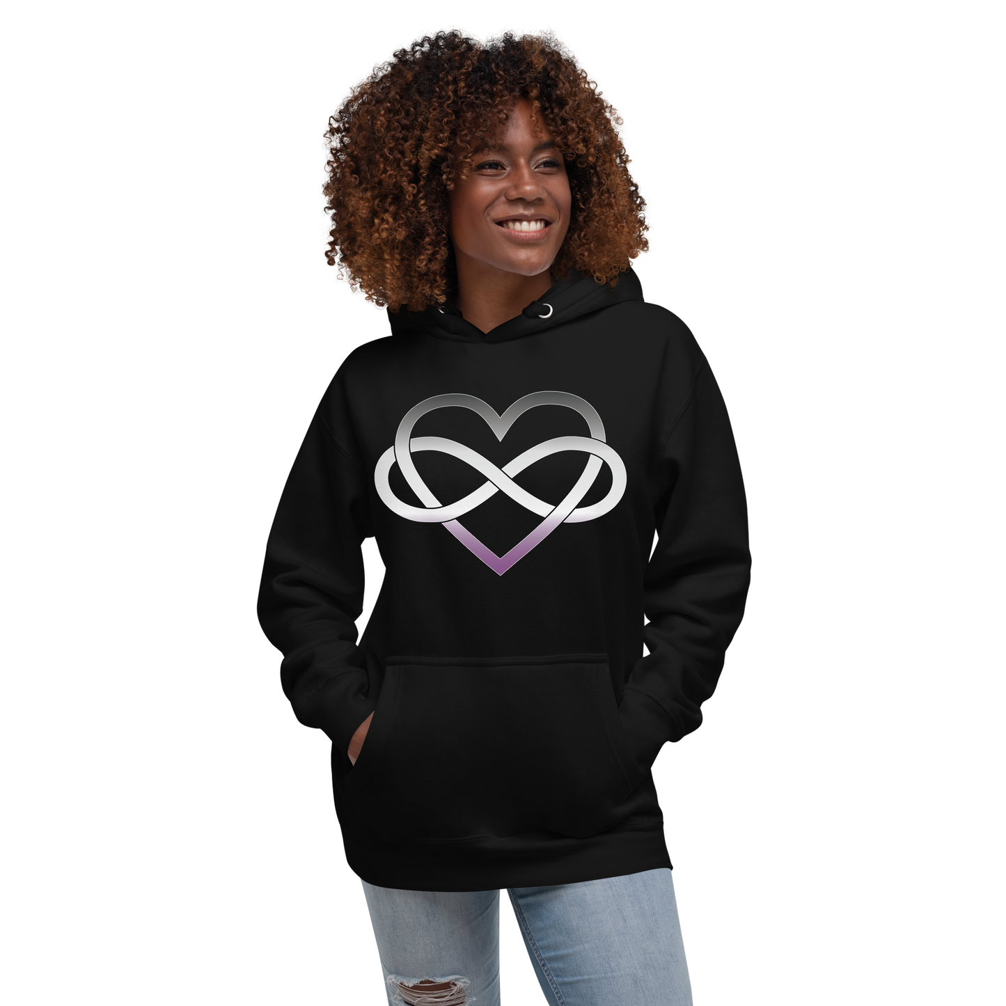 Polyamory Infinity Heart - Asexual/Demisexual Unisex Hoodie