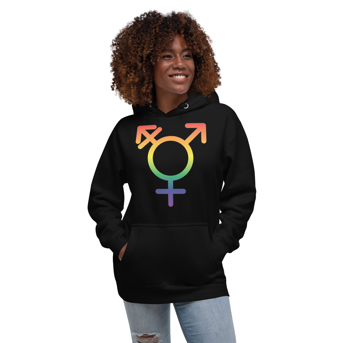 Transgender Symbol - Rainbow Pride Unisex Hoodie