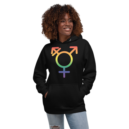 Transgender Symbol - Rainbow Pride Unisex Hoodie