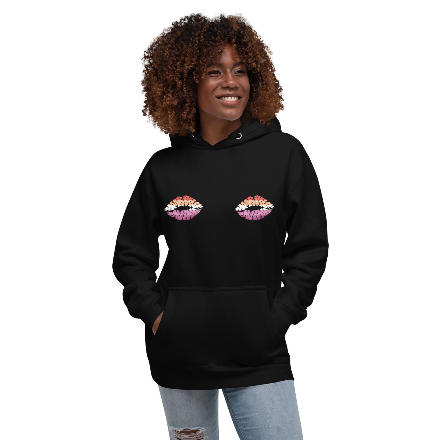 Lesbian Boob Kisses Unisex Hoodie